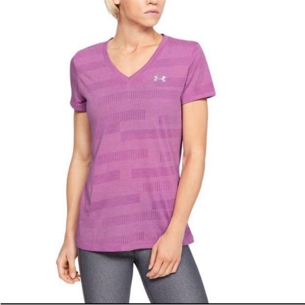 Under Armour Size XS Purple Athletic Activewear Top.